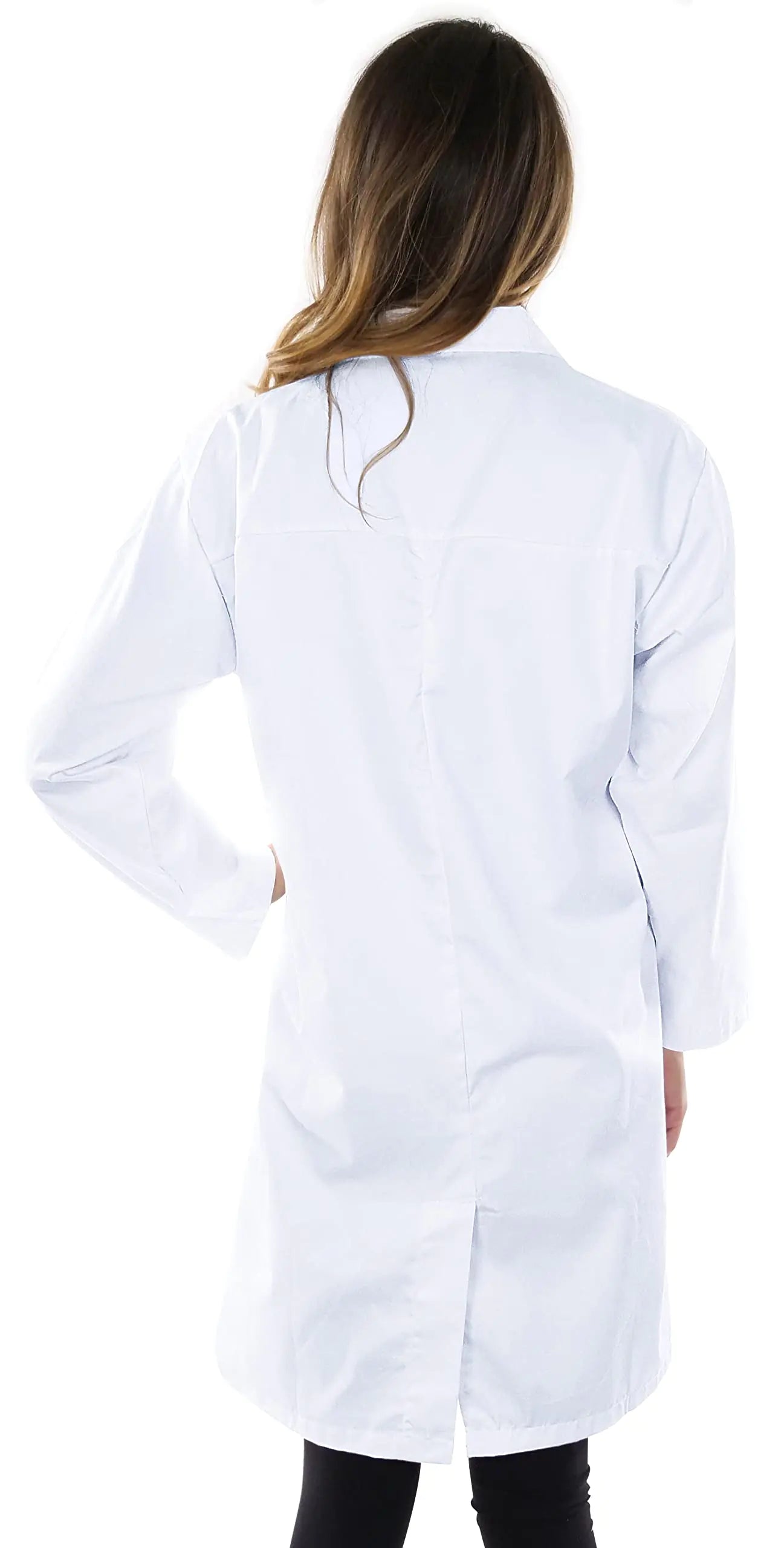 NY Threads Professional Lab Coat for Women, Long Sleeve Poly Cotton Medical Coat Small (Pack of 1) White