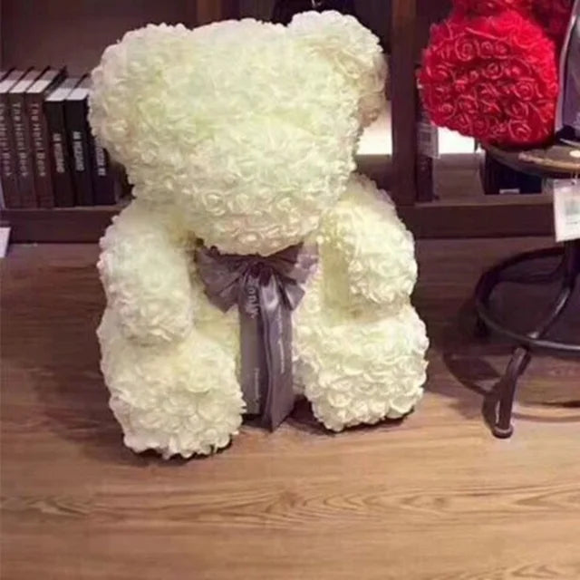 Teddy Rose Bear 25cm Artificial Flowers Rose Bear