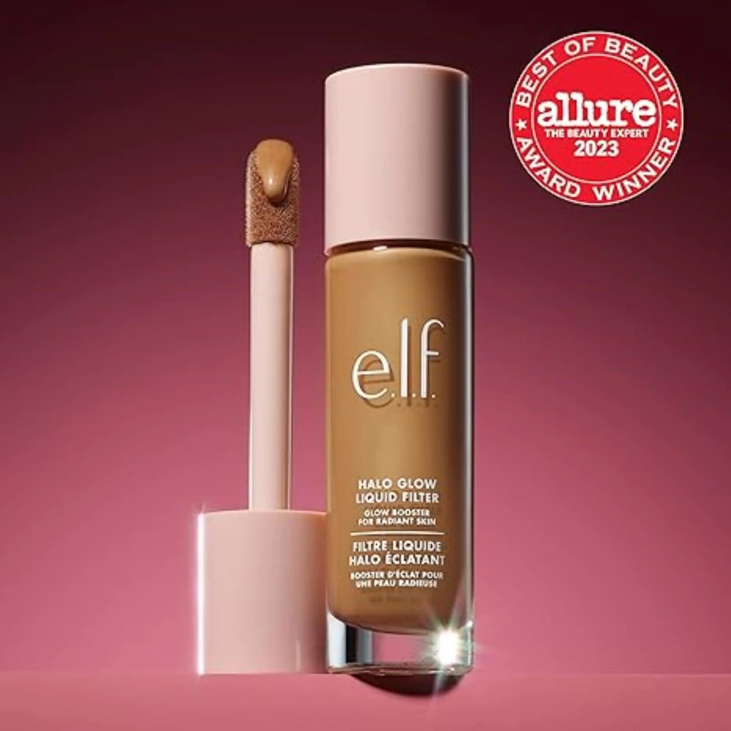 e.l.f. Halo Glow Liquid Filter, Complexion Booster For A Glowing, Soft-Focus Look, Infused With Hyaluronic Acid, Vegan & Cruelty-Free, 8.5 Rich 1.06 Fl Oz (Pack of 1)