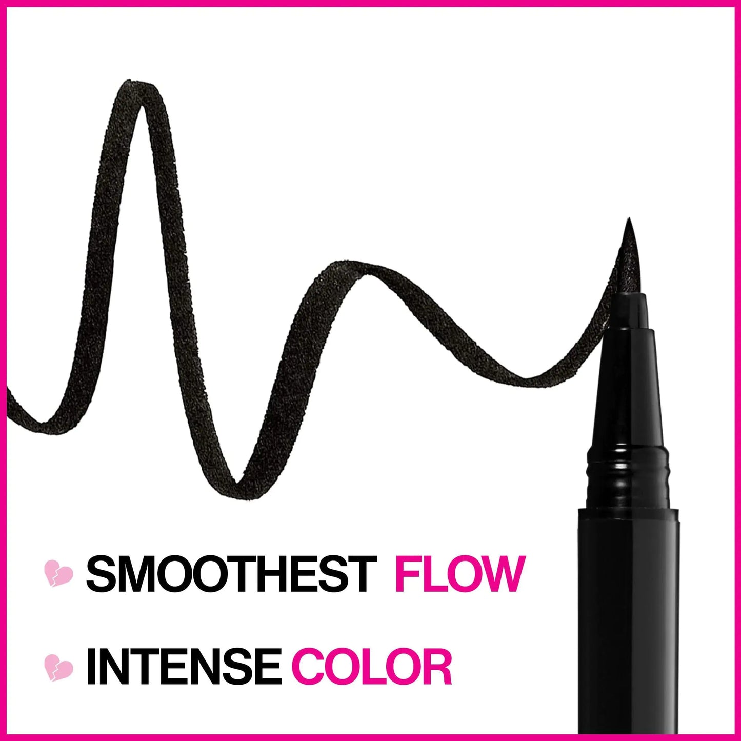 wet n wild Mega Last Breakup Proof Liquid Eyeliner - Quick Drying, Smudge-Resistant, 16-Hour Wear - Cruelty-Free & Vegan - Black 0.03 Fl Oz (Pack of 1)