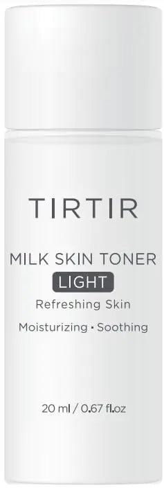 TIRTIR Milk Skin Toner Light | Instant Hydration with 4% Niacinamide, Pore-tightening, Vegan toner for Acne-prone, Sensitive & Oily skin, Fungal Acne Safe, Panthenol, Allantoin, Vitamin B, 0.67 Fl Oz 0.67 Fl Oz (Pack of 1)