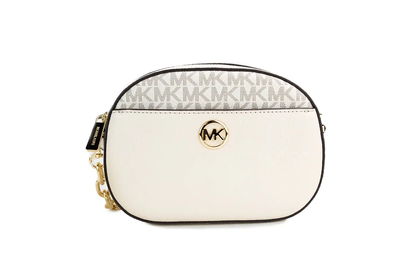 Michael Kors Jet Set Glam Light Cream Oval Crossbody